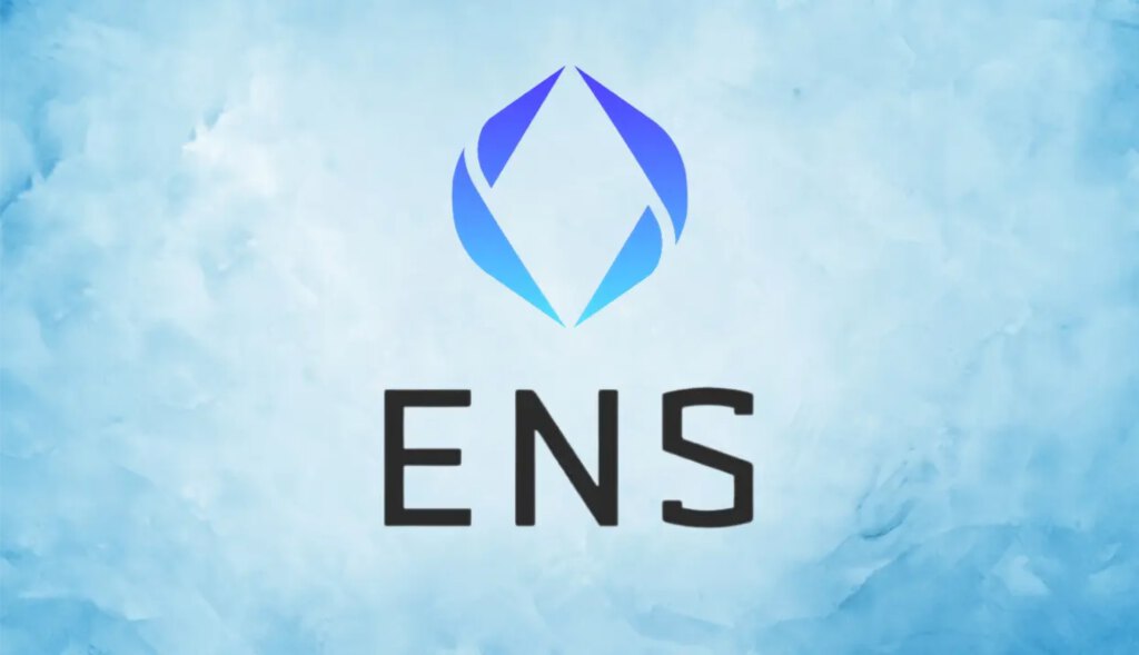 Ethereum Name Service Logo and Blue Background